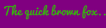 Image with Font Color 37AE10 and Background Color 800080